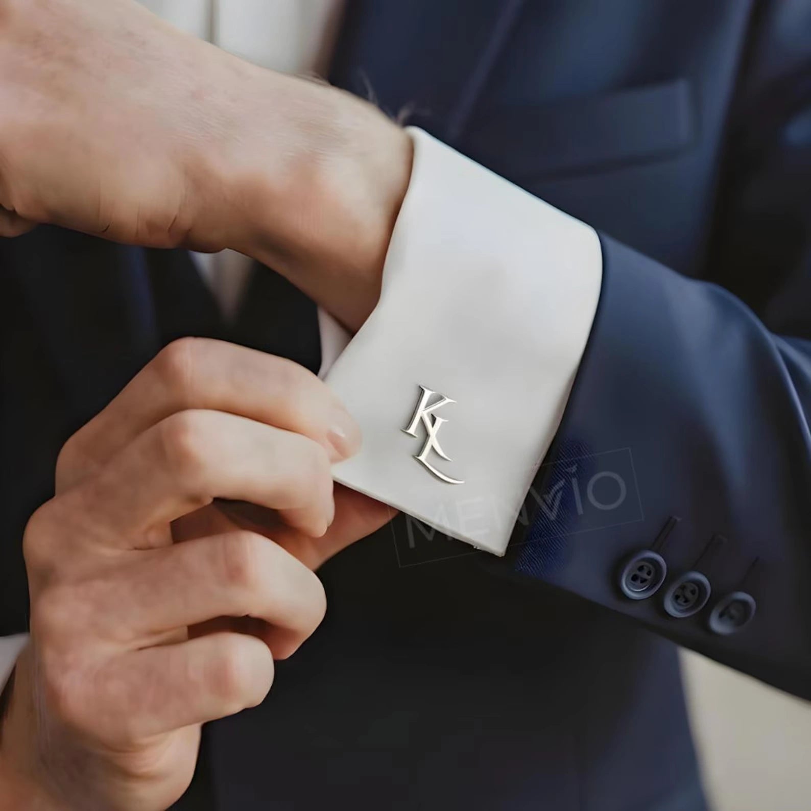 Custom Initial & Monogram Name Cufflinks for Men – Personalized Alphabet Letter Jewelry  Brass Accessories for Grooms & Gifting