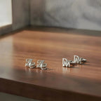 Custom Initial & Monogram Name Cufflinks for Men – Personalized Alphabet Letter Jewelry  Brass Accessories for Grooms & Gifting