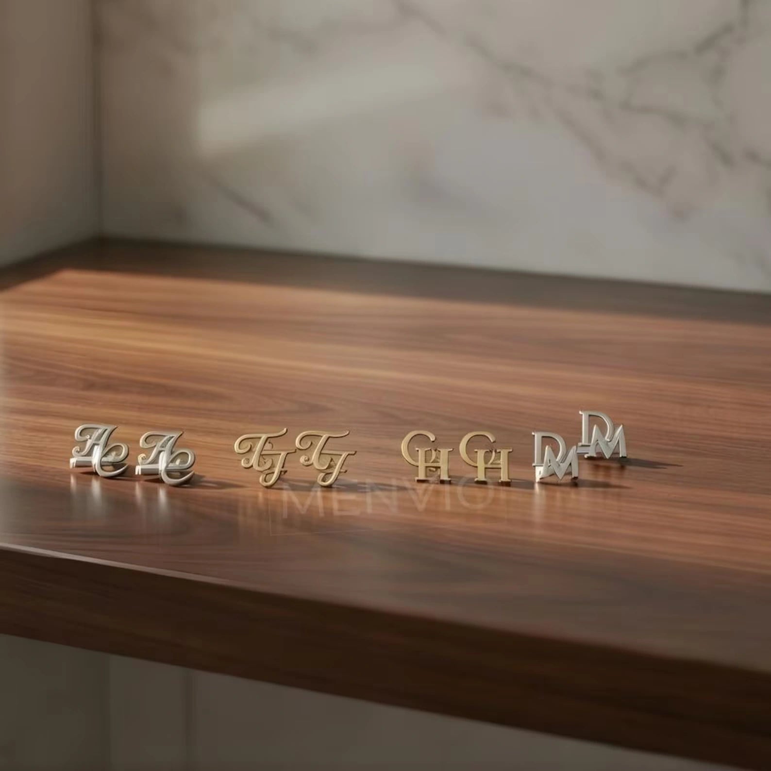 Custom Initial & Monogram Name Cufflinks for Men – Personalized Alphabet Letter Jewelry  Brass Accessories for Grooms & Gifting
