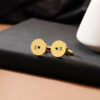 Custom Monogram Initial Brass Name Cufflinks - Personalized Wedding Gift for Men