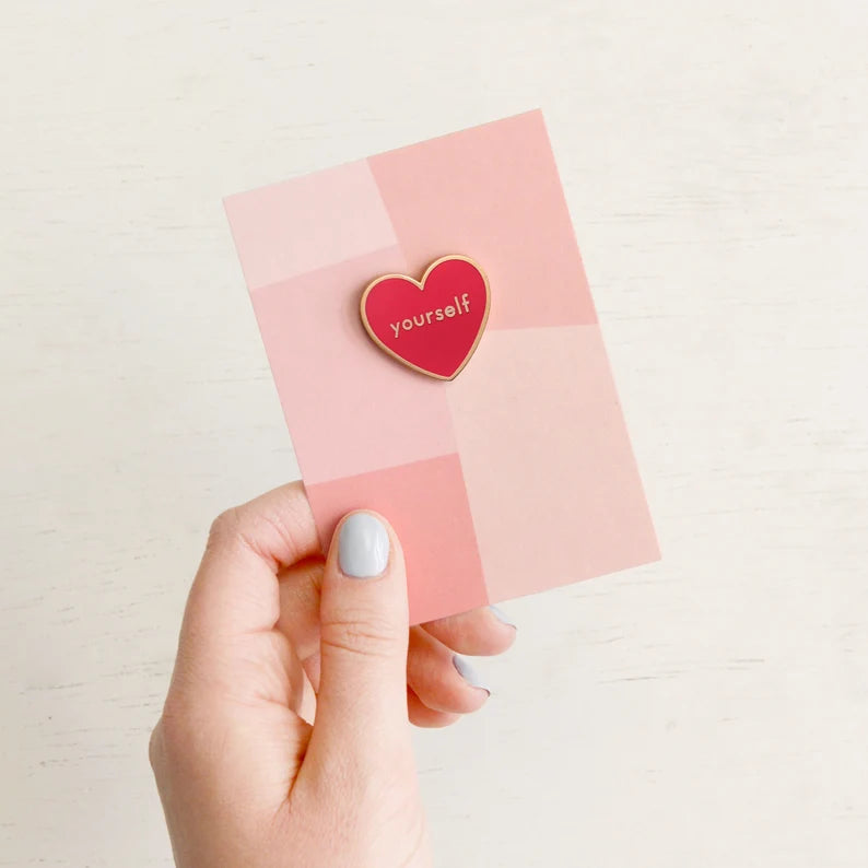 Moskai “Love Yourself” Enamel Pin – Inspirational Premium Lapel Badge