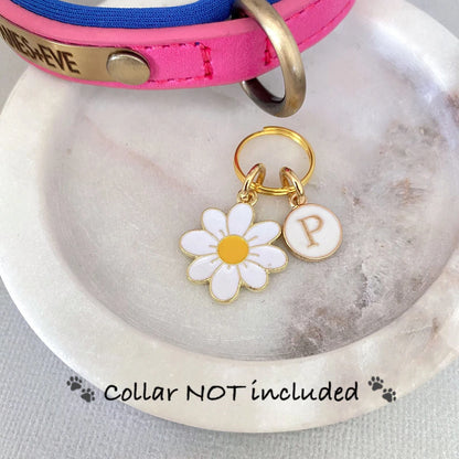 Moskai Daisy Pet Collar Charm – Flower ID Tag for Dogs, Cats & Puppies