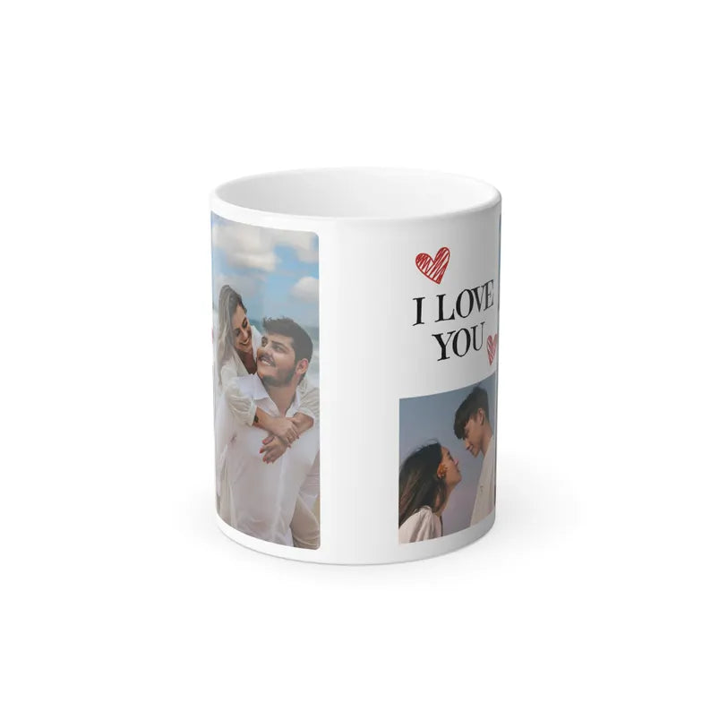 Moskai Personalized Heat Sensitive Magic Mug – Custom Photo Valentine’s Day Gift Coffee Cup