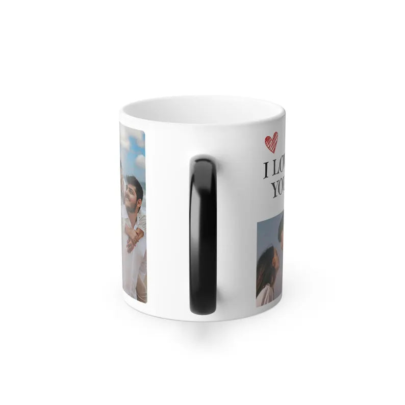 Moskai Personalized Heat Sensitive Magic Mug – Custom Photo Valentine’s Day Gift Coffee Cup