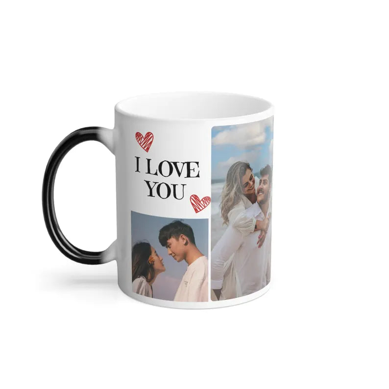 Moskai Personalized Heat Sensitive Magic Mug – Custom Photo Valentine’s Day Gift Coffee Cup