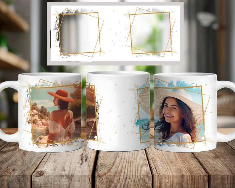 Moskai 2 Photo Mug Sublimation PNG Template – Custom 11oz & 15oz Mug Wrap Design for Cricut Mug Press