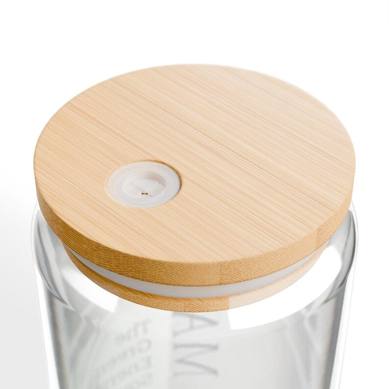 Moskai Black 16oz Matcha Sipper Glass – Trendy Hydration Tumbler