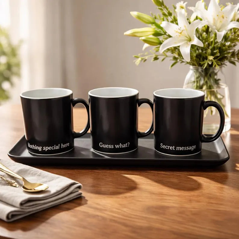 Moskai Magic Heat Changing Mug – Surprise Message Reveal Coffee Cup When Hot