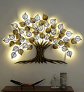 Mosaki Handcrafted Big Metal Tree Wall Hanging with LED Light