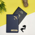 Blue Basic Passport Cover With 4 Card Slots