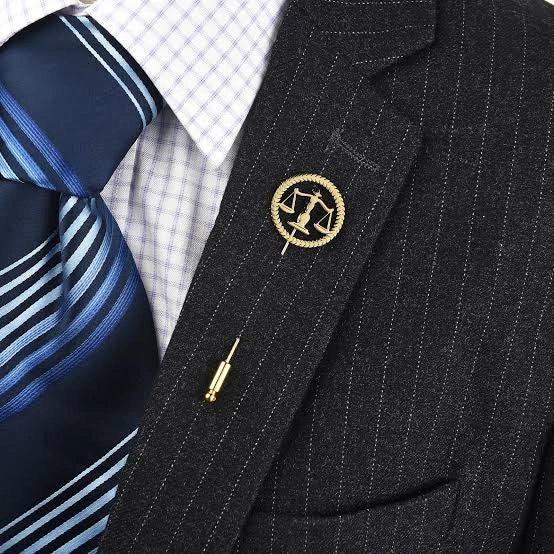 Scales of Justice Lapel Pin - Professional Lawyer & Advocate Symbol Brooch for Court, Suits & Blazers