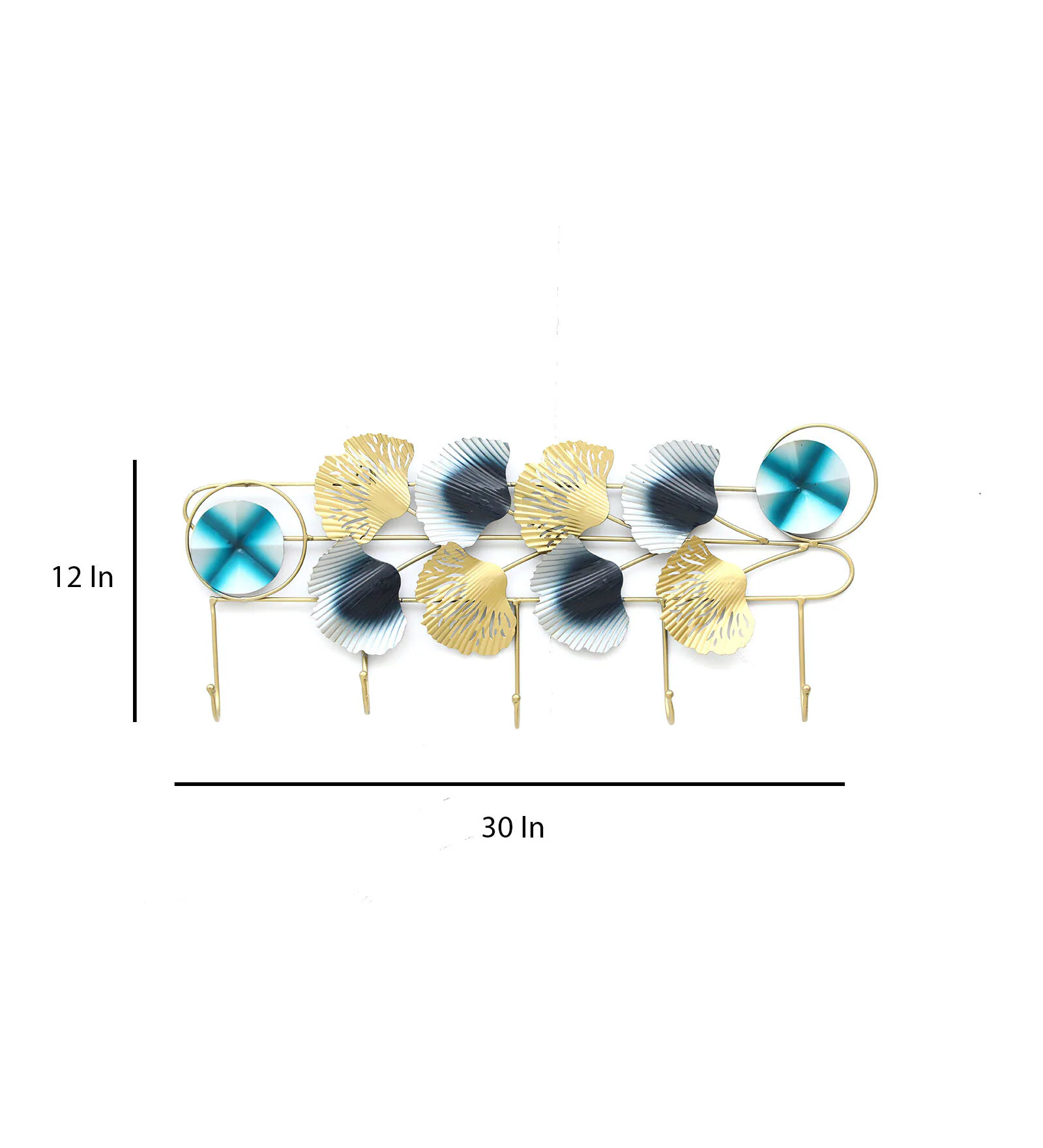 Moskai Iron Hand-Painted Multicolor Moire Key Holder
