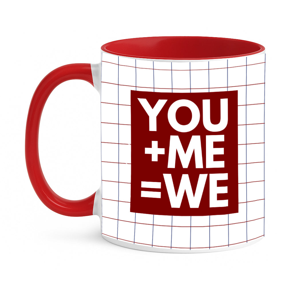 Moskai Romantic You + Me = We Personalized Mug for Couples