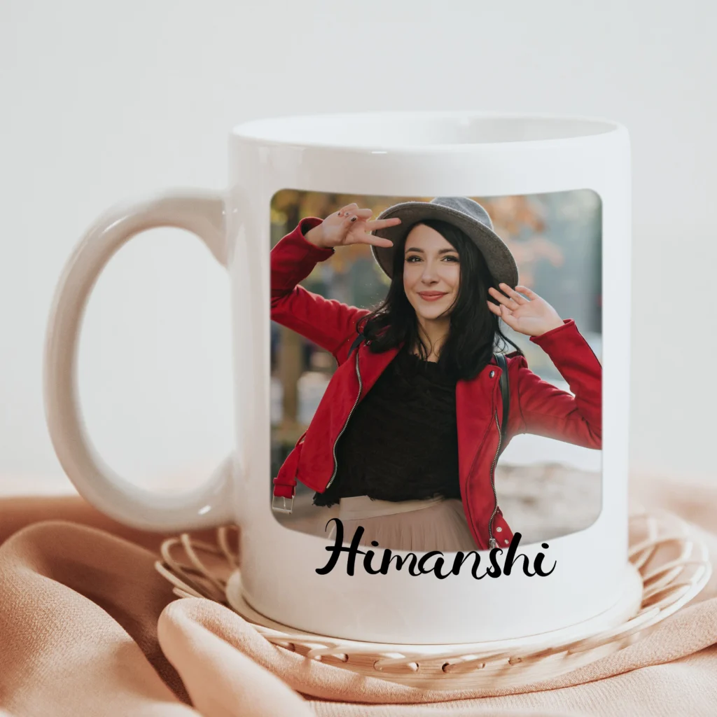 personalised coffe mug with name and photo