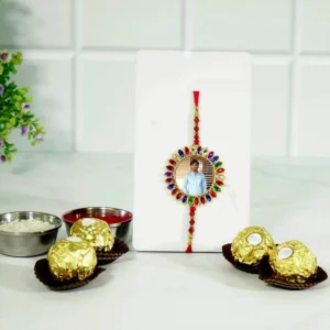 Photo Rakhi with Chocolate