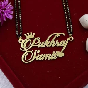 Personalized Double Name Mangalsutra with Ur Name & Love One Name