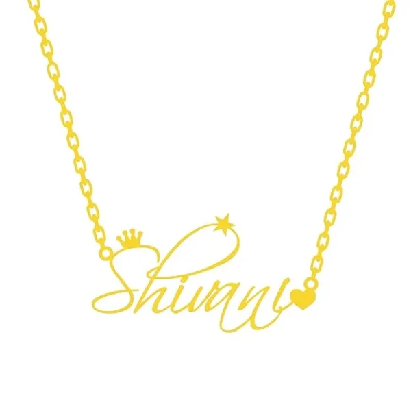 personalised single name necklace shivani