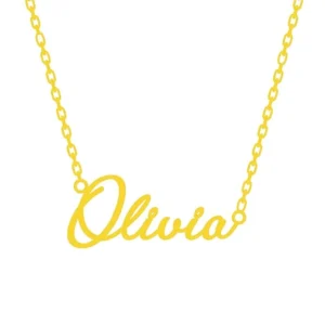 Personalized Single Name Necklace with Chain