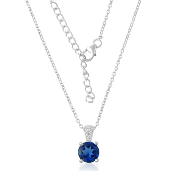 blue silver necklace